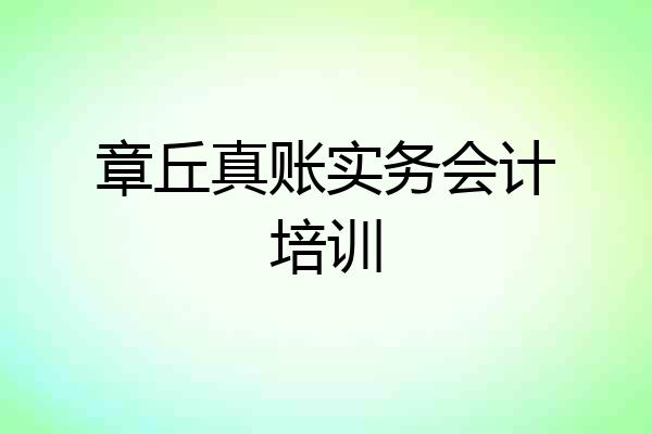 章丘真账实务会计培训