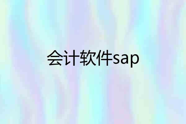 会计软件sap