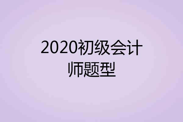2020初级会计师题型