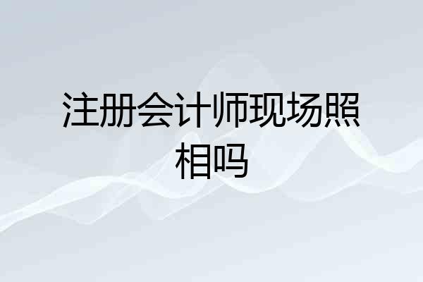 注册会计师现场照相吗