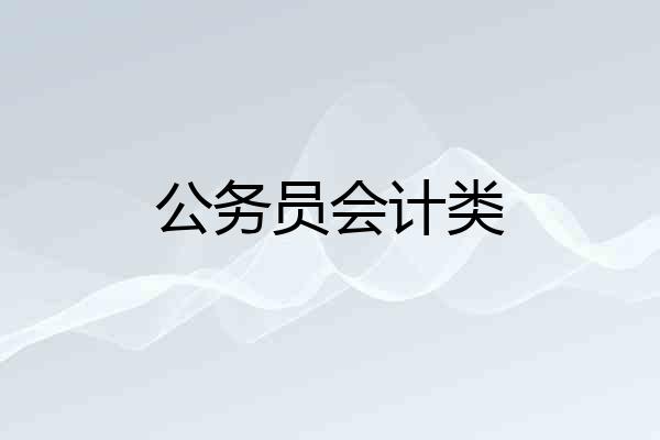 公务员会计类