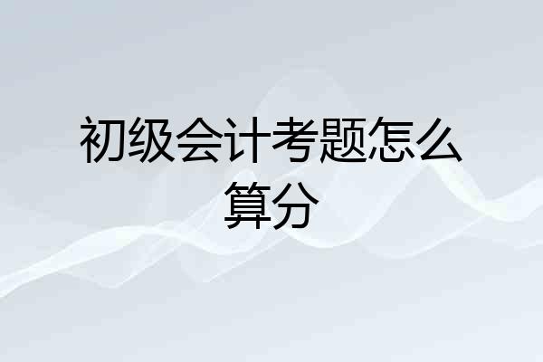 初级会计考题怎么算分