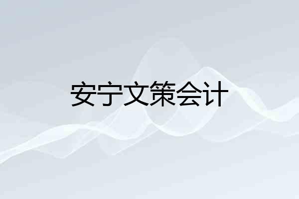 安宁文策会计