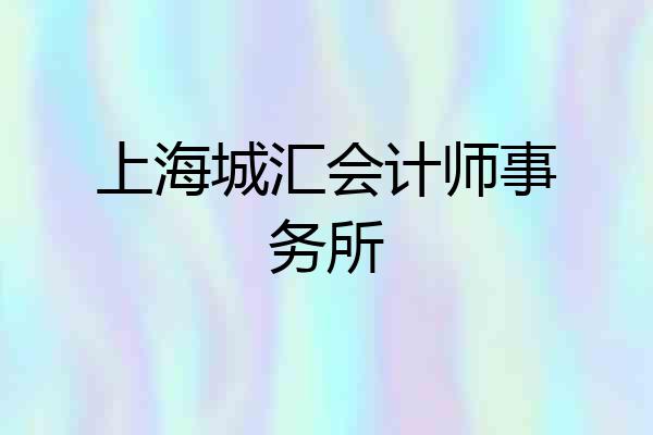 上海城汇会计师事务所