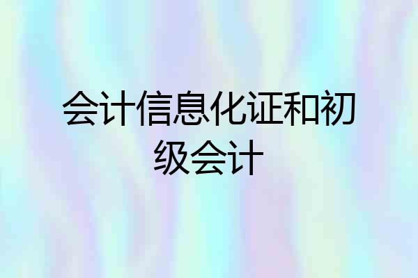 会计信息化证和初级会计