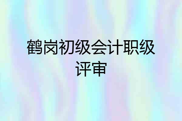 鹤岗初级会计职级评审