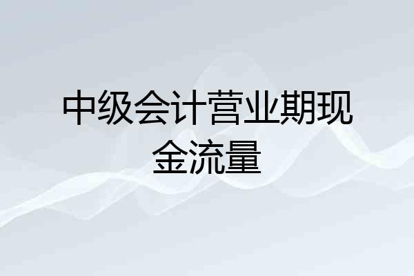 中级会计营业期现金流量