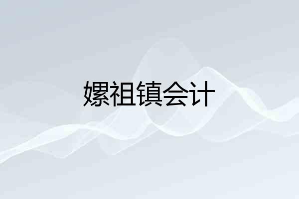 嫘祖镇会计