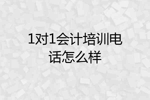 1对1会计培训电话怎么样