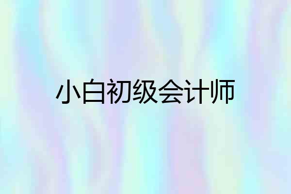小白初级会计师