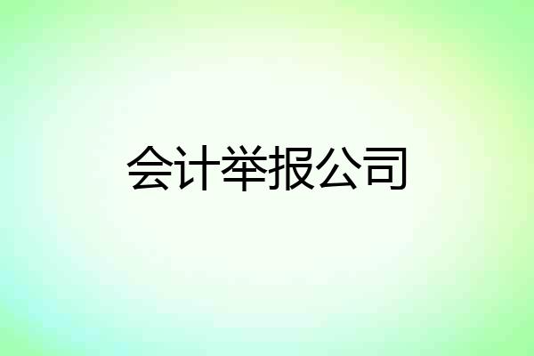 会计举报公司