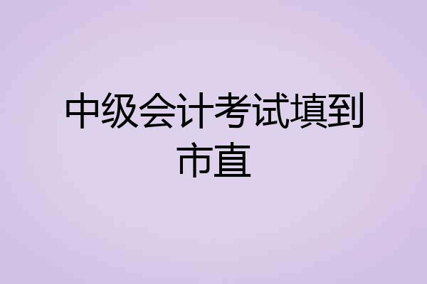 中级会计考试填到市直