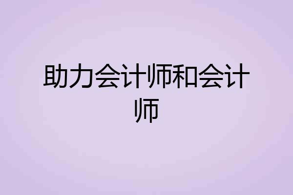 助力会计师和会计师