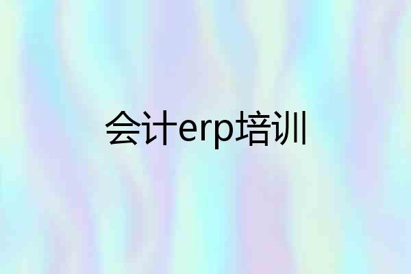 会计erp培训