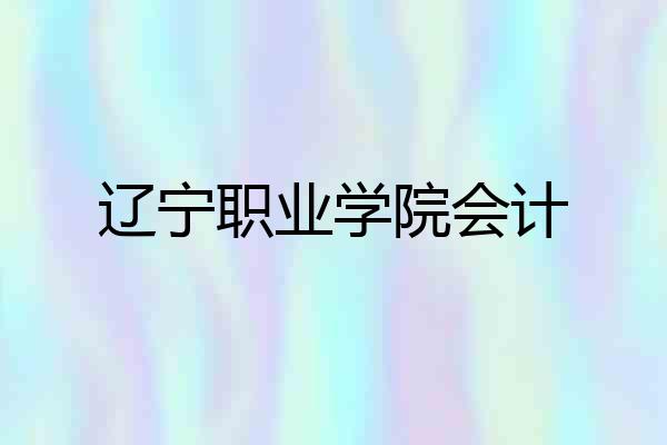 辽宁职业学院会计
