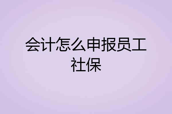 会计怎么申报员工社保