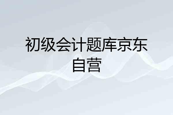 初级会计题库京东自营