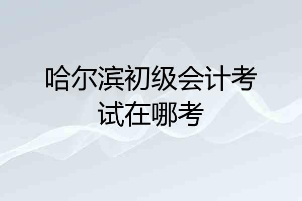 哈尔滨初级会计考试在哪考