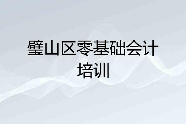 璧山区零基础会计培训
