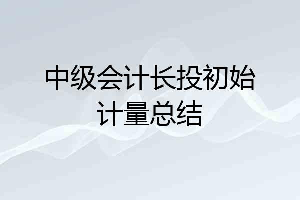 中级会计长投初始计量总结