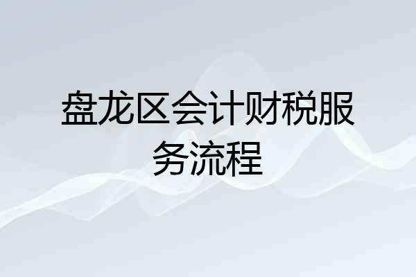 盘龙区会计财税服务流程