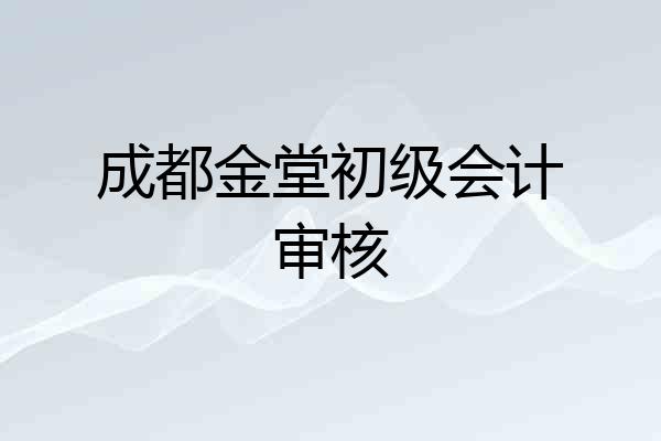 成都金堂初级会计审核