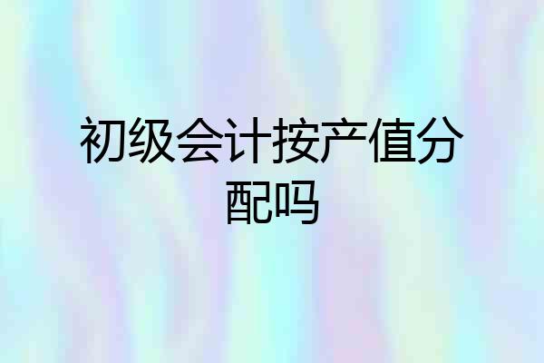 初级会计按产值分配吗