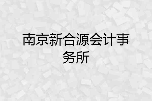南京新合源会计事务所