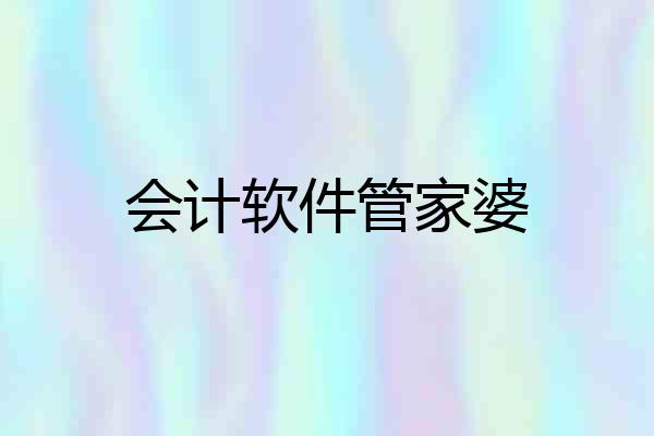 会计软件管家婆
