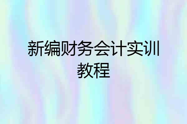 新编财务会计实训教程