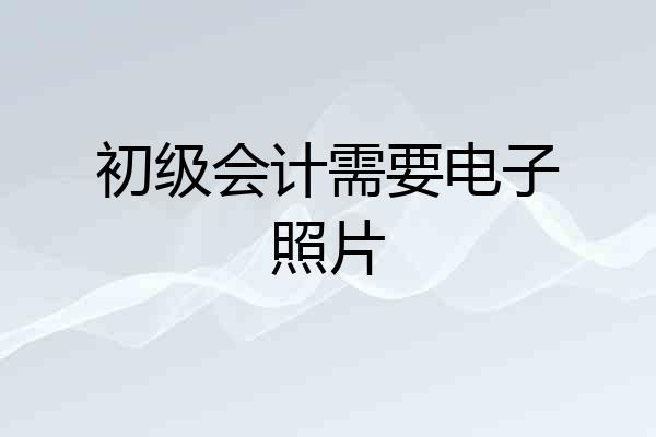 初级会计需要电子照片