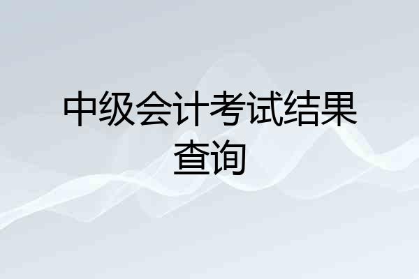 中级会计考试结果查询