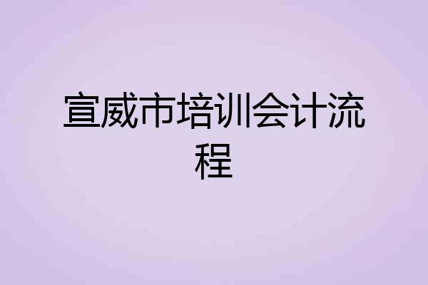 宣威市培训会计流程