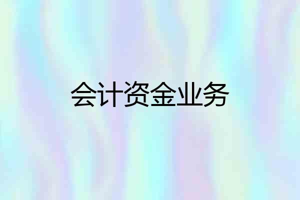 会计资金业务
