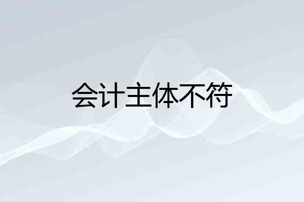 会计主体不符
