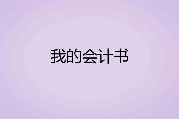我的会计书