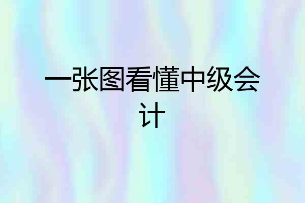 一张图看懂中级会计