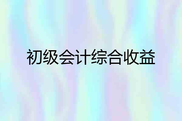 初级会计综合收益