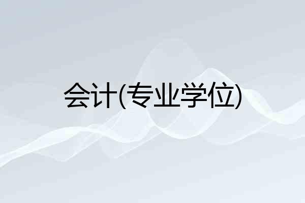 会计(专业学位)