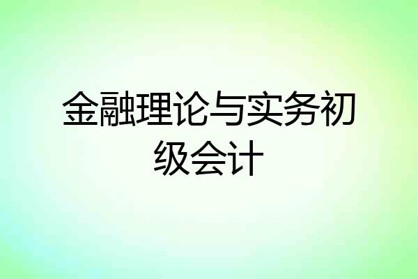 金融理论与实务初级会计