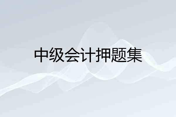 中级会计押题集