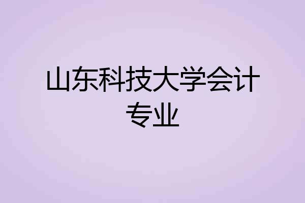 山东科技大学会计专业