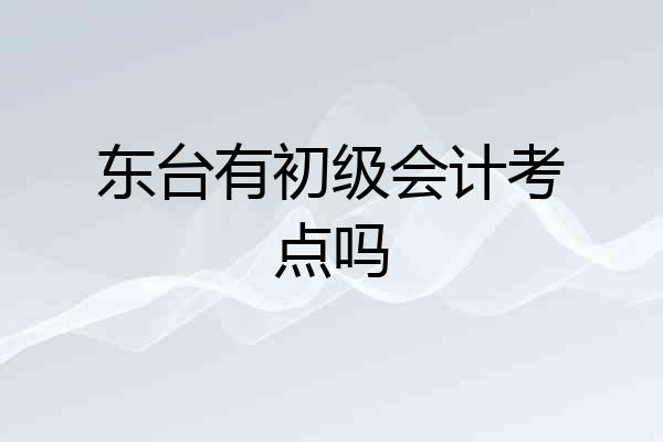 东台有初级会计考点吗