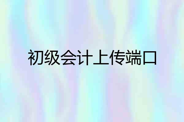 初级会计上传端口