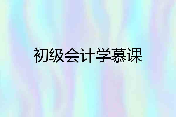 初级会计学慕课
