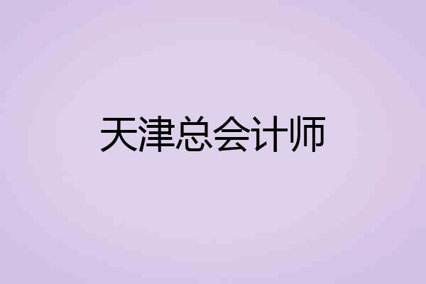 天津总会计师