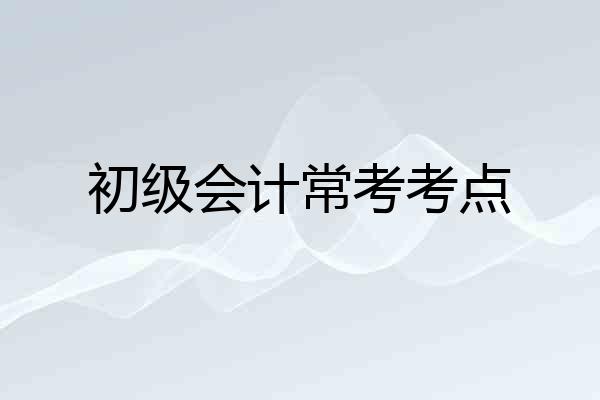 初级会计常考考点