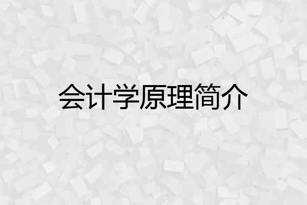 会计学原理简介