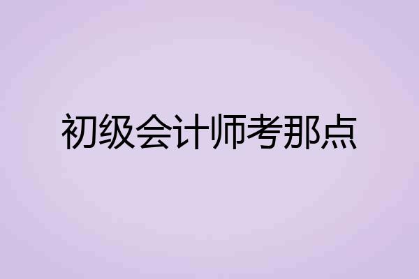 初级会计师考那点