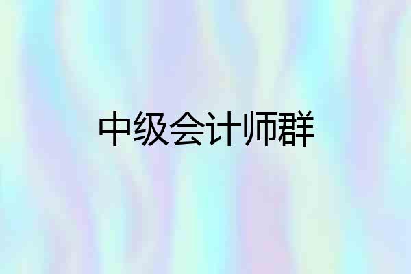中级会计师群